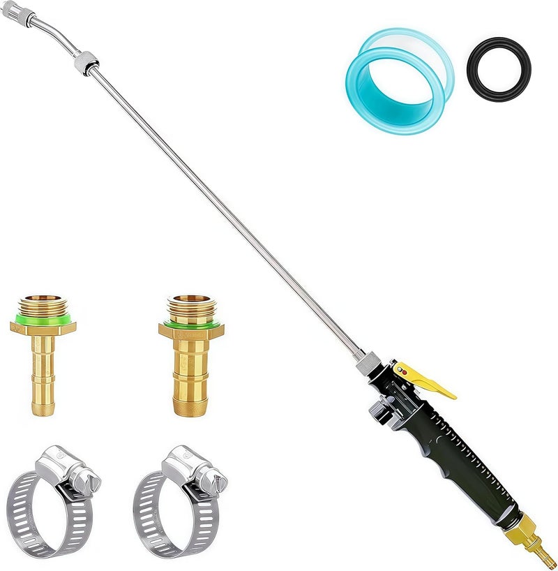 VanPet Sprayer Wand,Adjustable Universal Sprayer with 3/8" Brass Barb, Stainless Steel Replacement Sprayer Wand with Shut off Valve (3/8" Barb Sprayer Wand) - Image 1